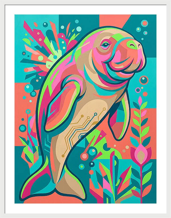 Dugong In Vibrant Colors