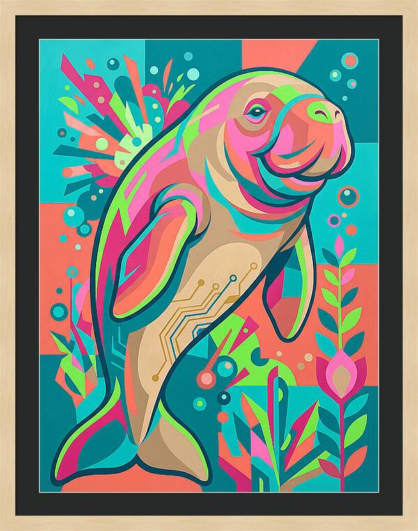Dugong In Vibrant Colors
