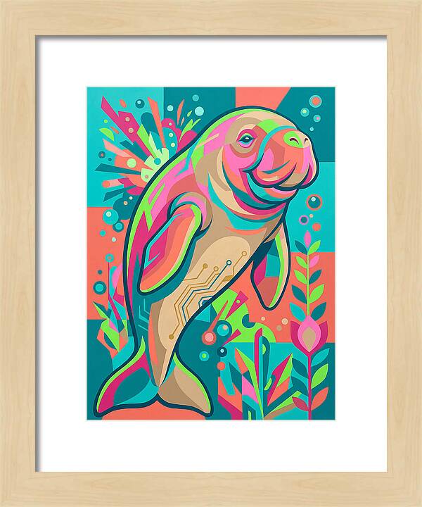 Dugong In Vibrant Colors