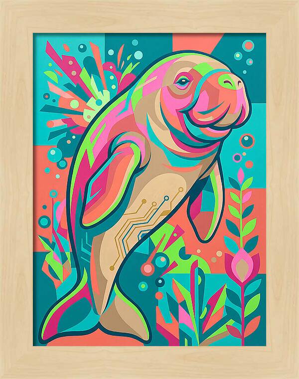 Dugong In Vibrant Colors