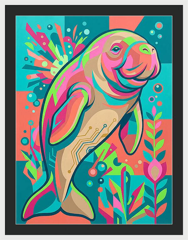 Dugong In Vibrant Colors