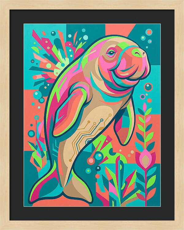 Dugong In Vibrant Colors