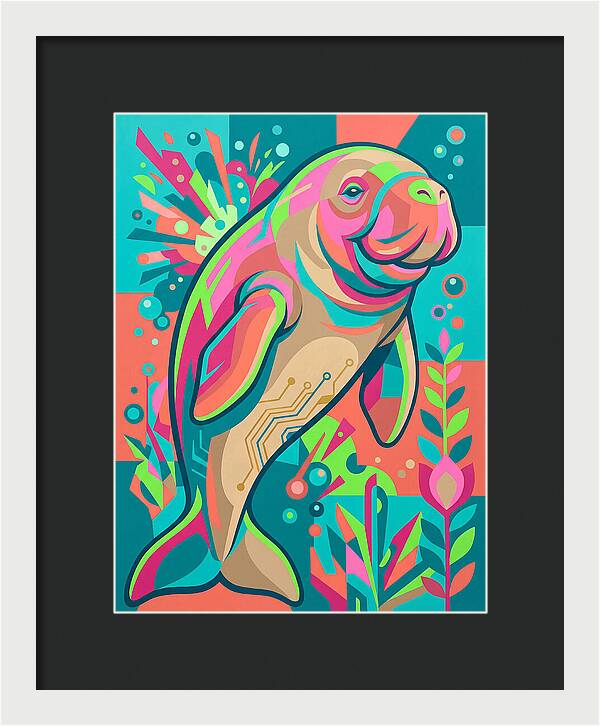 Dugong In Vibrant Colors
