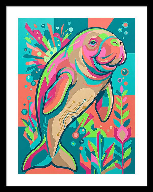 Dugong In Vibrant Colors