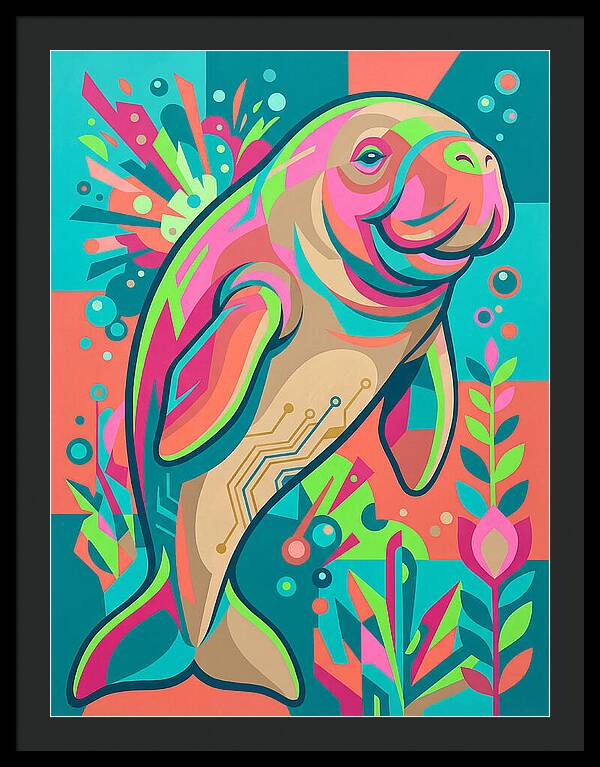 Dugong In Vibrant Colors