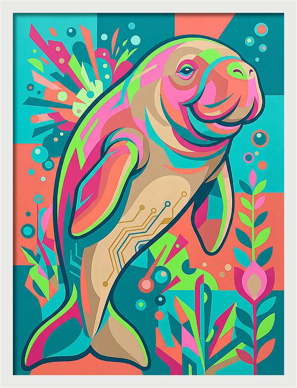 Dugong In Vibrant Colors