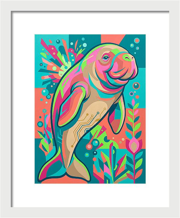 Dugong In Vibrant Colors