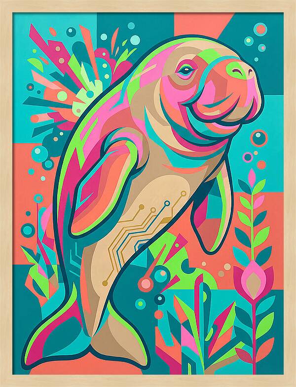 Dugong In Vibrant Colors