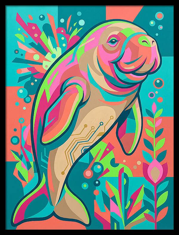 Dugong In Vibrant Colors