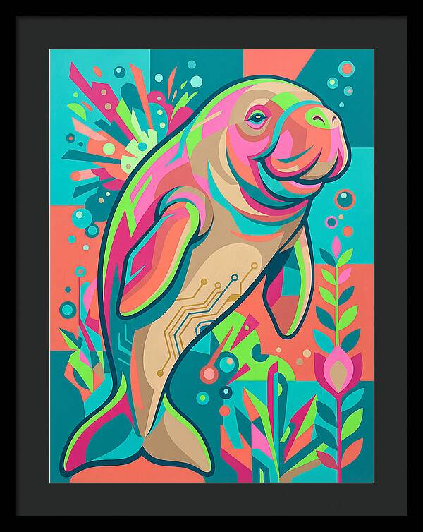 Dugong In Vibrant Colors