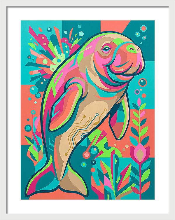 Dugong In Vibrant Colors
