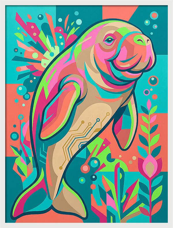 Dugong In Vibrant Colors