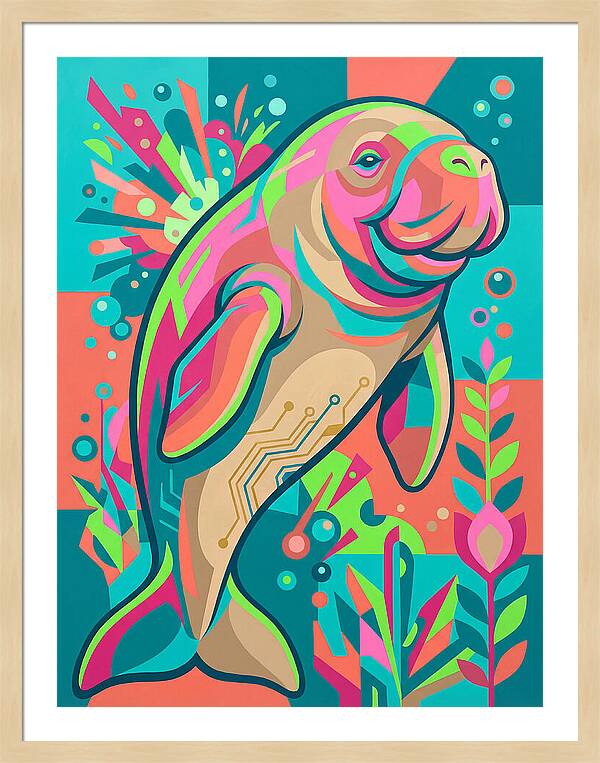 Dugong In Vibrant Colors