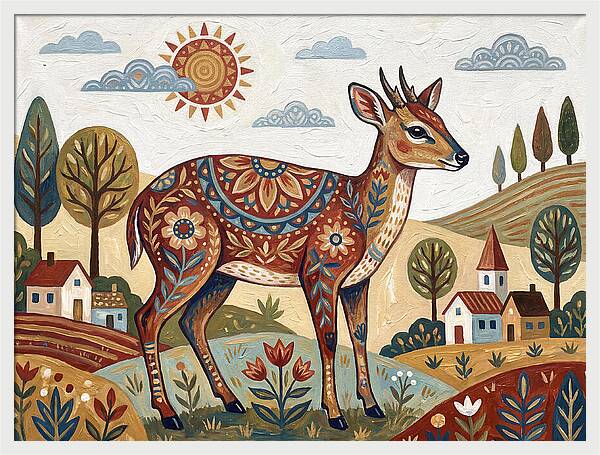 Duiker In A Whimsical Landscape
