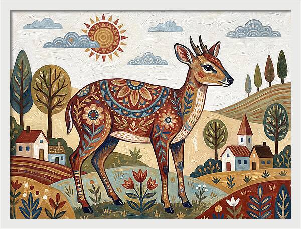 Duiker In A Whimsical Landscape