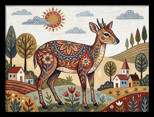 Duiker In A Whimsical Landscape