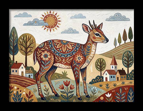 Duiker In A Whimsical Landscape