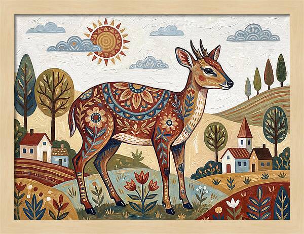 Duiker In A Whimsical Landscape