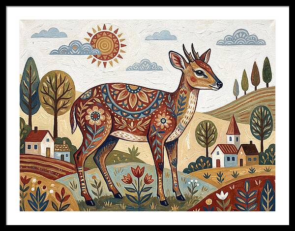 Duiker In A Whimsical Landscape