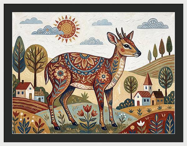 Duiker In A Whimsical Landscape