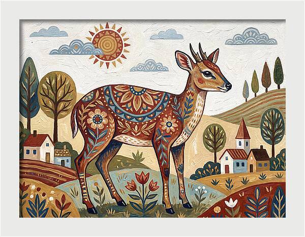 Duiker In A Whimsical Landscape