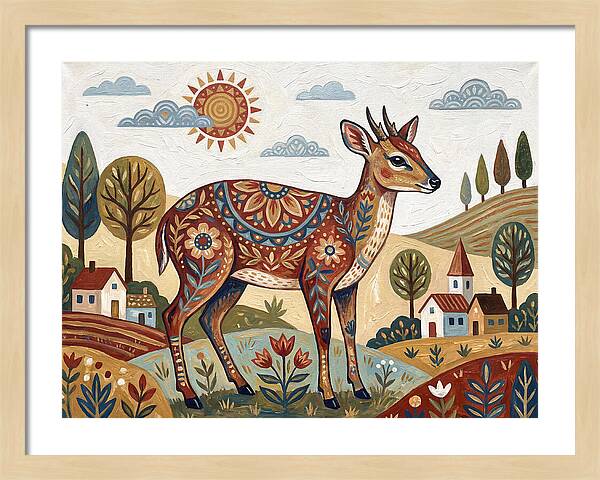 Duiker In A Whimsical Landscape