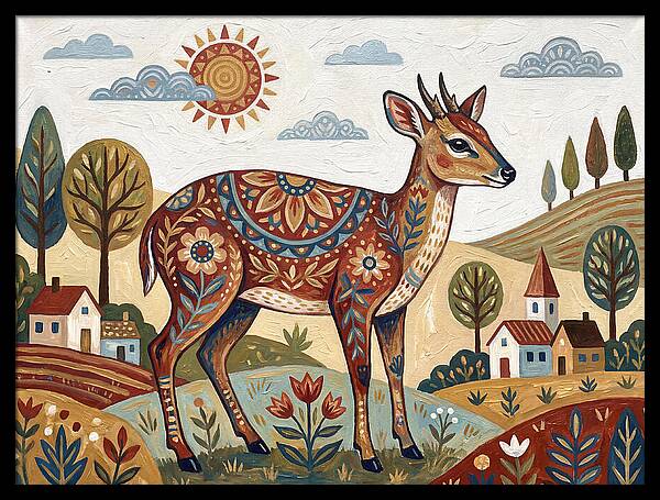 Duiker In A Whimsical Landscape