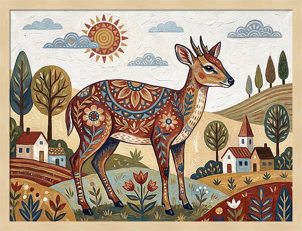 Duiker In A Whimsical Landscape