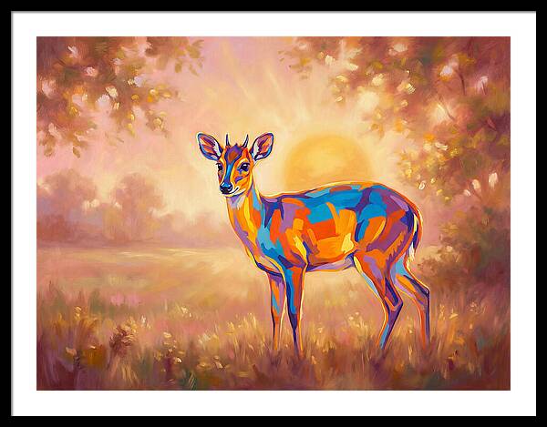 Duiker In Sunset Glow
