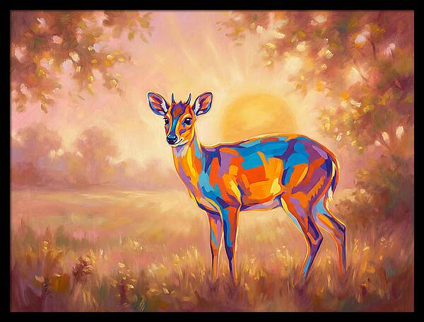 Duiker In Sunset Glow