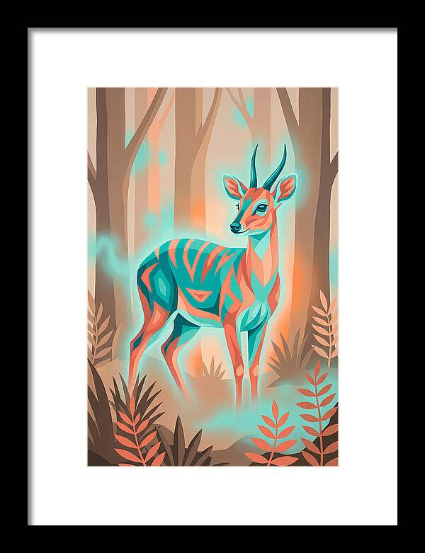 Duiker In Vibrant Forest
