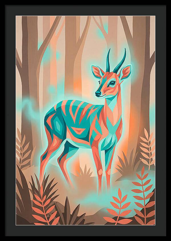 Duiker In Vibrant Forest