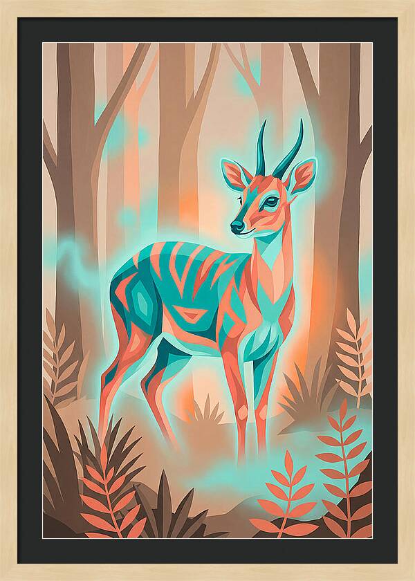Duiker In Vibrant Forest