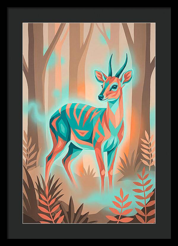 Duiker In Vibrant Forest