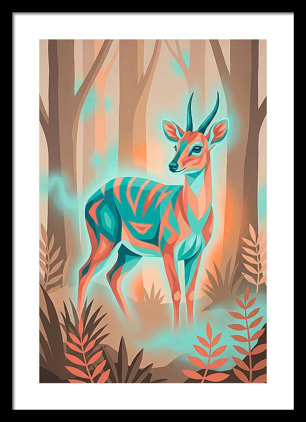 Duiker In Vibrant Forest