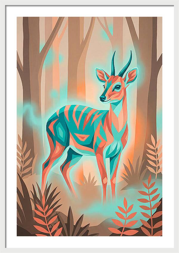 Duiker In Vibrant Forest