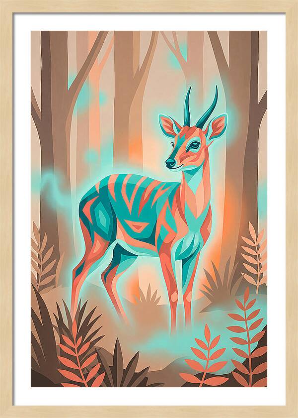 Duiker In Vibrant Forest