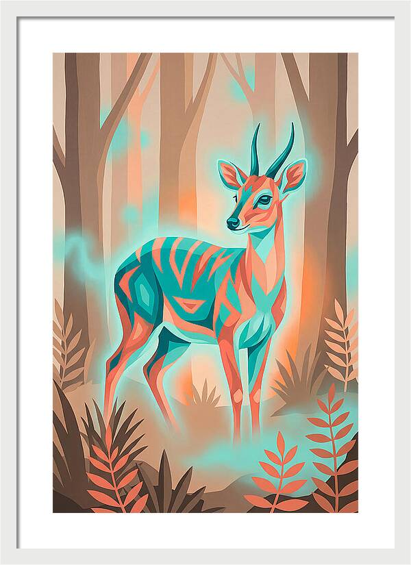 Duiker In Vibrant Forest