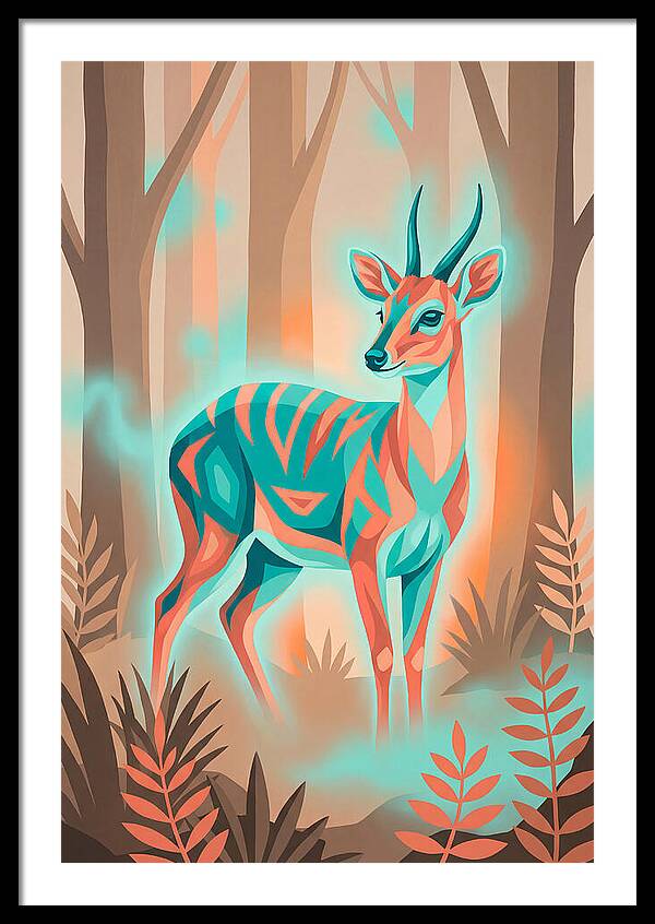 Duiker In Vibrant Forest