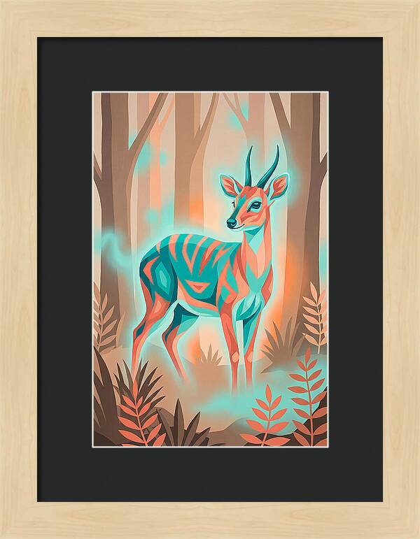 Duiker In Vibrant Forest