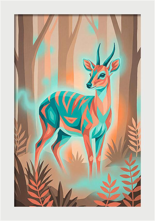 Duiker In Vibrant Forest