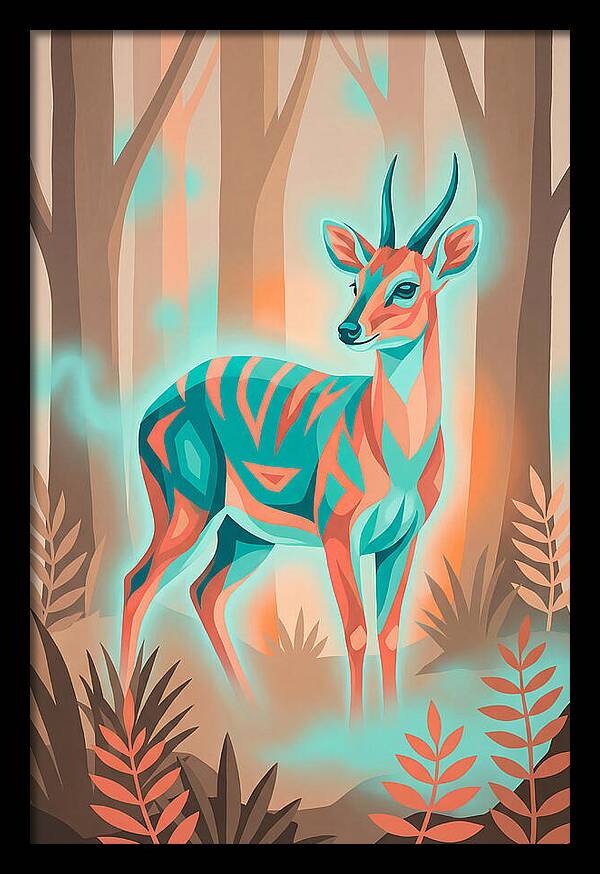 Duiker In Vibrant Forest