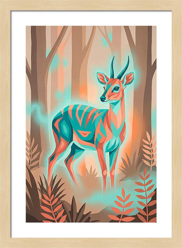 Duiker In Vibrant Forest