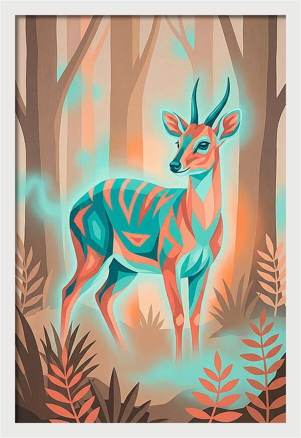 Duiker In Vibrant Forest