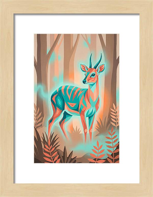 Duiker In Vibrant Forest