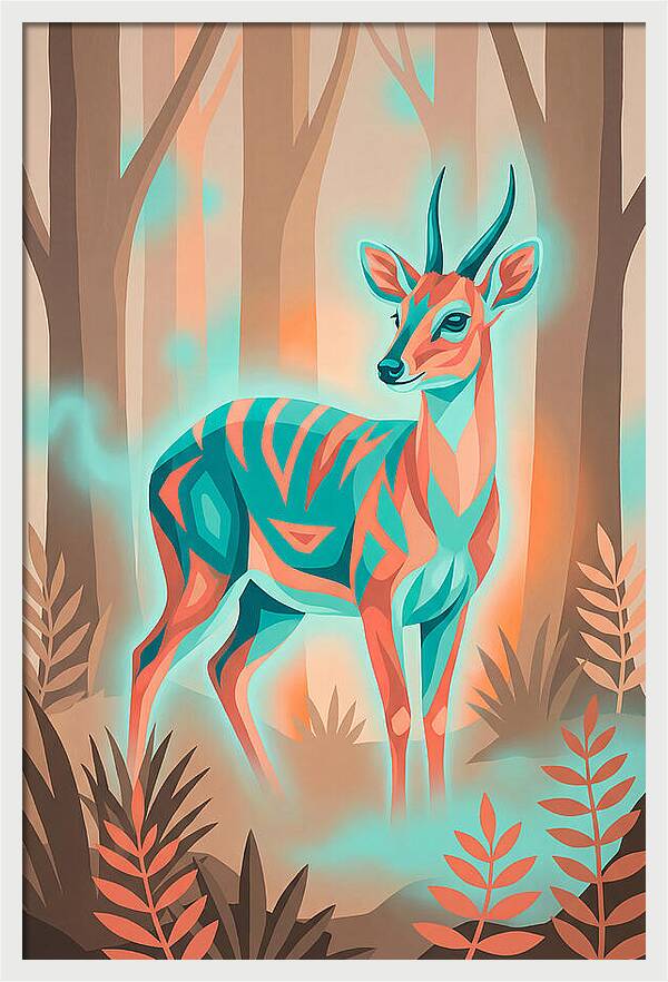 Duiker In Vibrant Forest