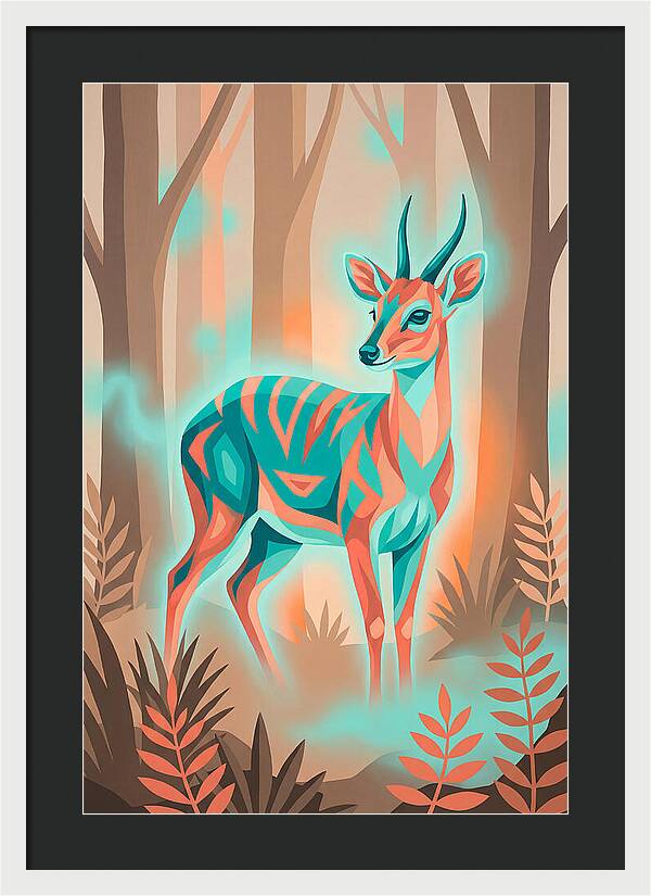 Duiker In Vibrant Forest