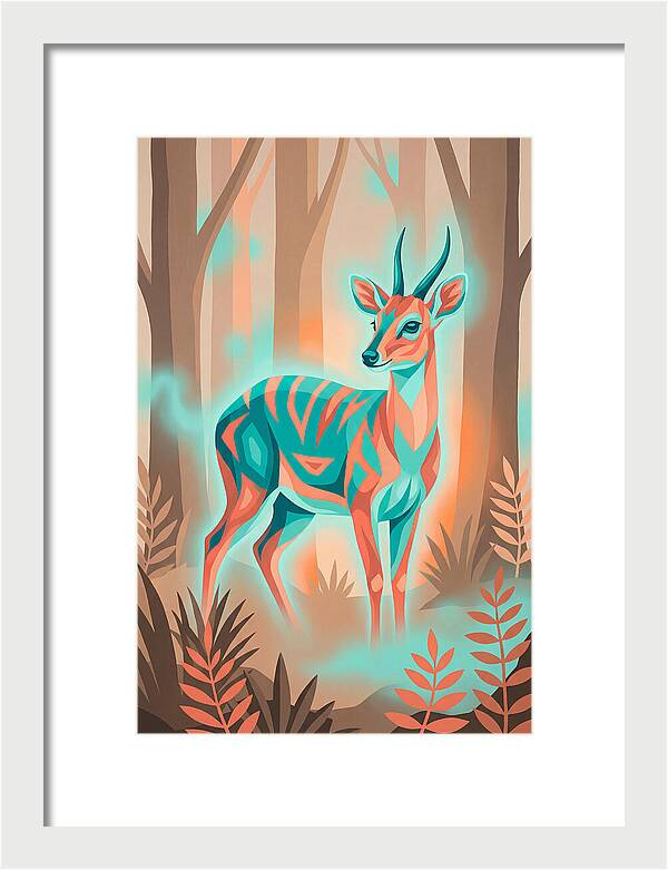 Duiker In Vibrant Forest