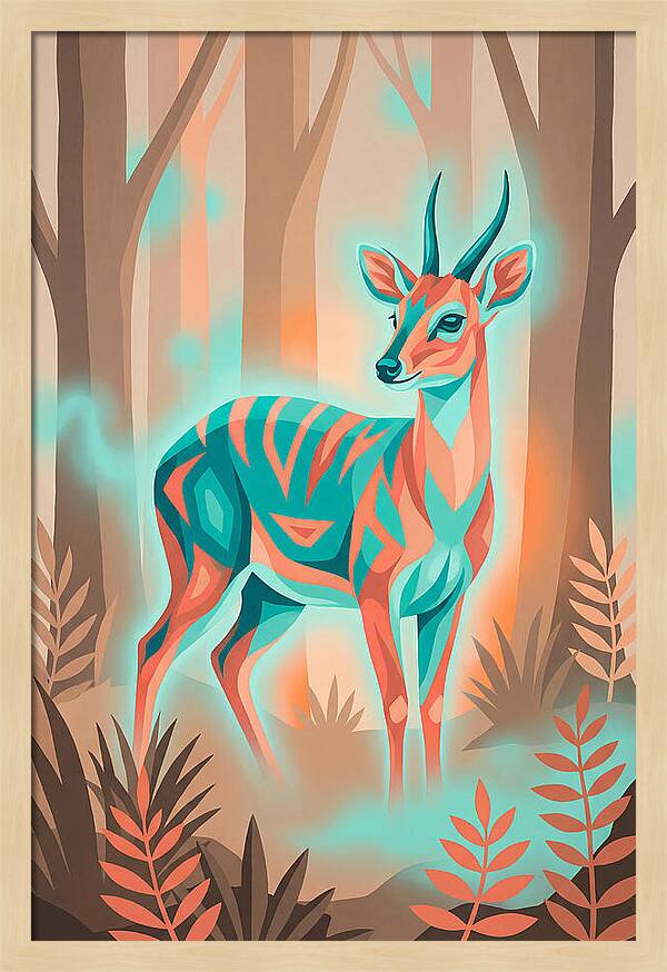 Duiker In Vibrant Forest
