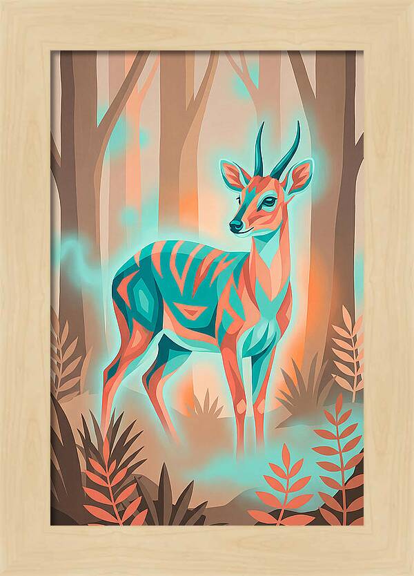 Duiker In Vibrant Forest